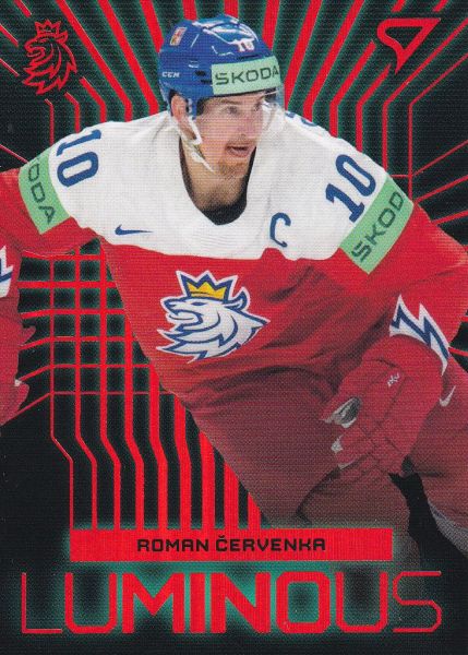insert karta ROMAN ČERVENKA 23-24 SZ Hokejové Česko Luminous Red číslo LS-14